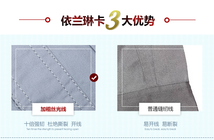 夏季滌棉細(xì)斜短袖工作服FY09